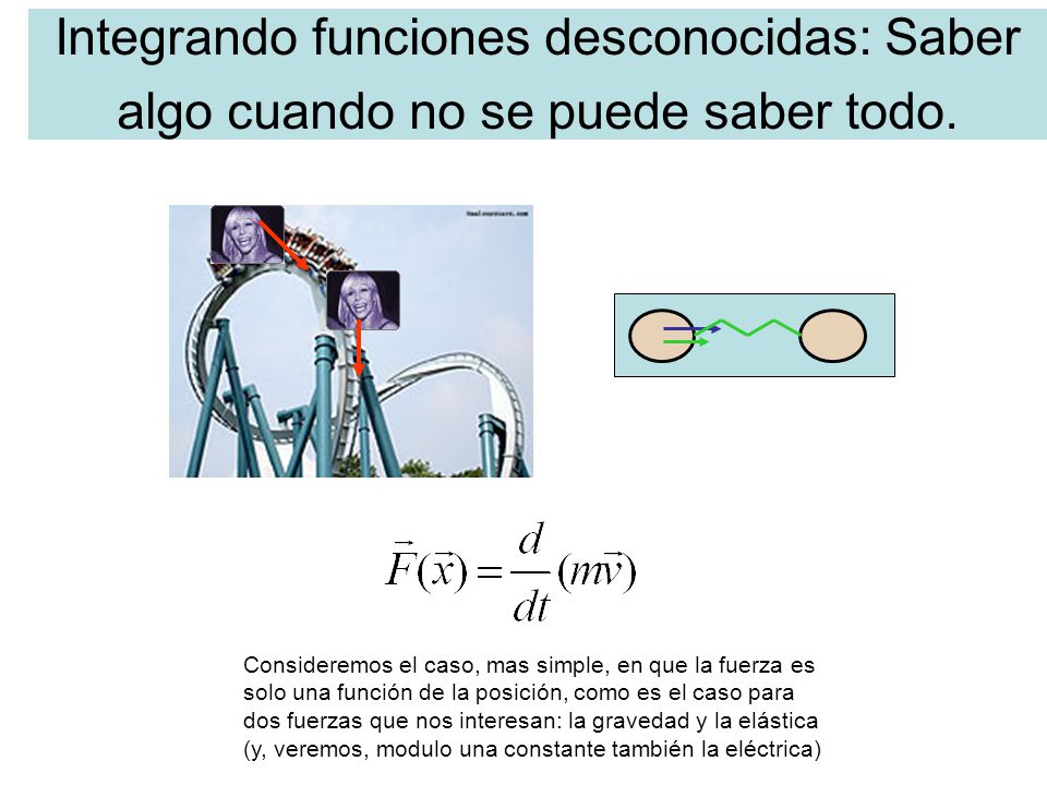 Integrando funciones desconocidas: Saber algo cuando no se puede saber todo.