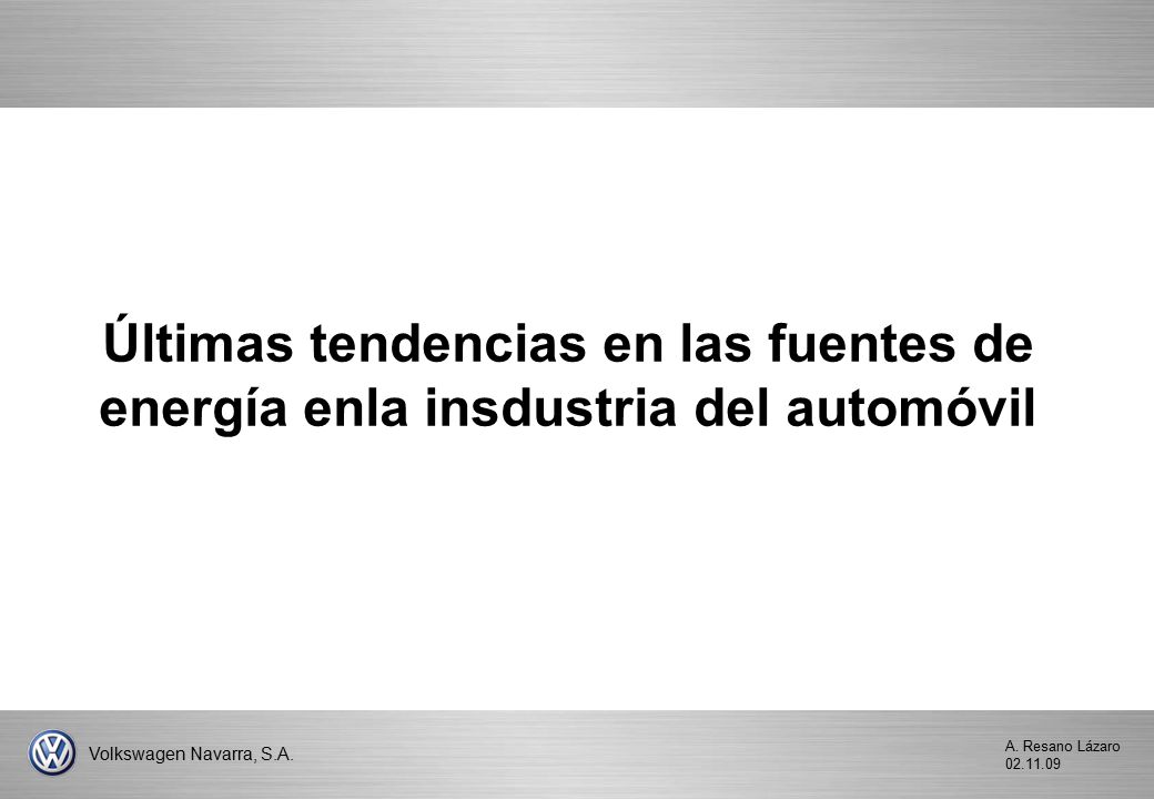 Últimas tendencias en las fuentes de energía enla insdustria del automóvil