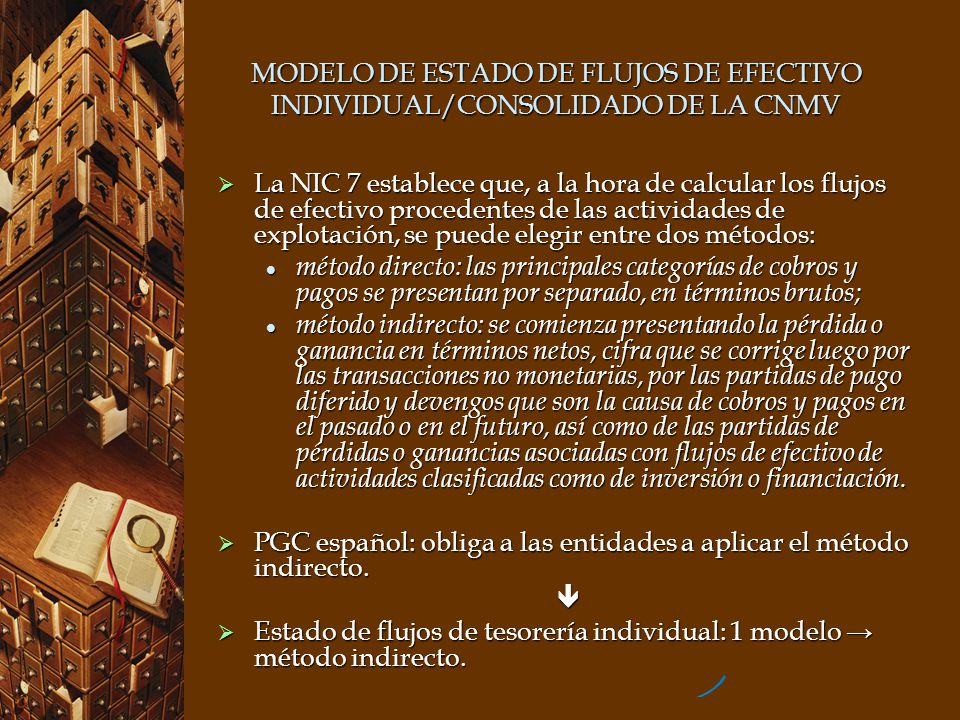 MODELO DE ESTADO DE FLUJOS DE EFECTIVO INDIVIDUAL/CONSOLIDADO DE LA CNMV