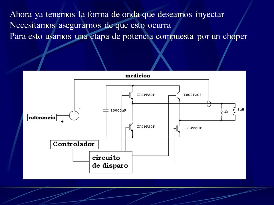 Ahora ya tenemos la forma de onda que deseamos inyectar