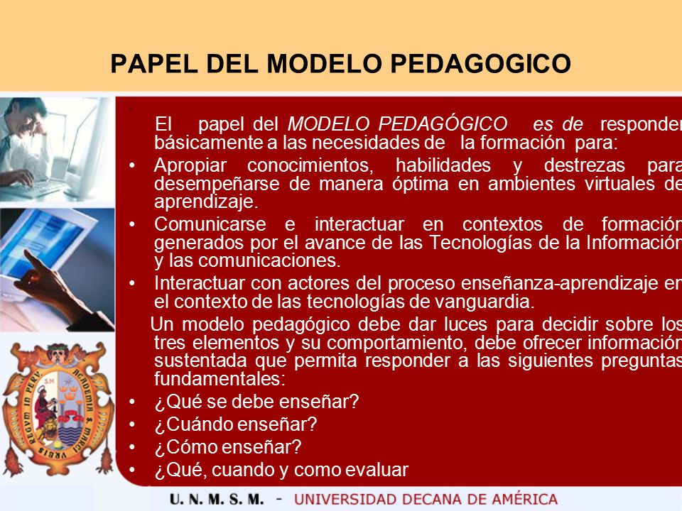 PAPEL DEL MODELO PEDAGOGICO