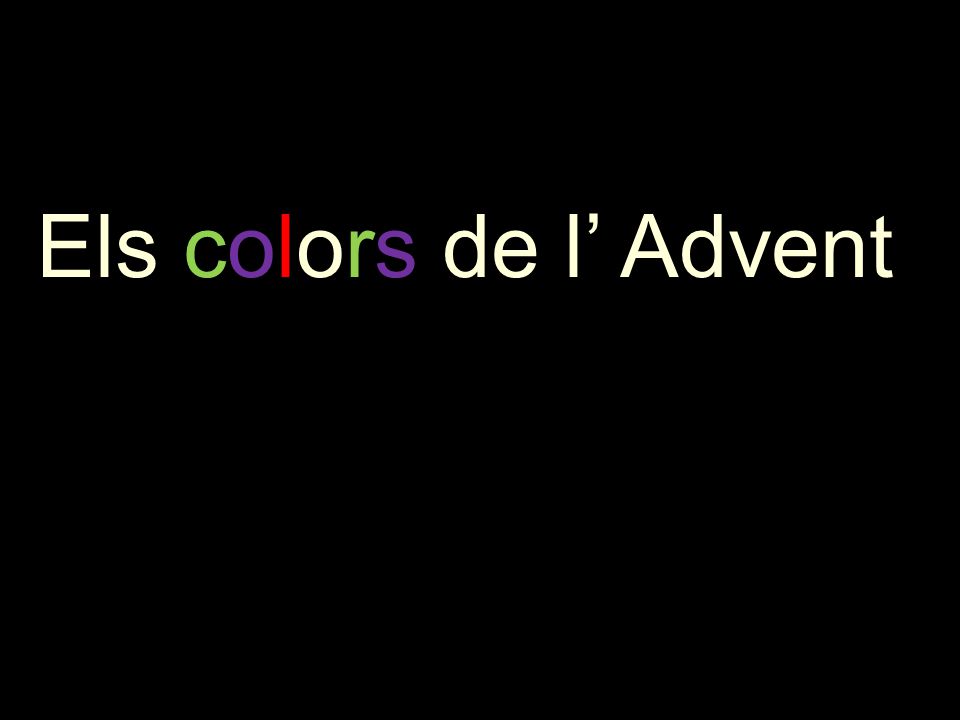 Els colors de l’ Advent