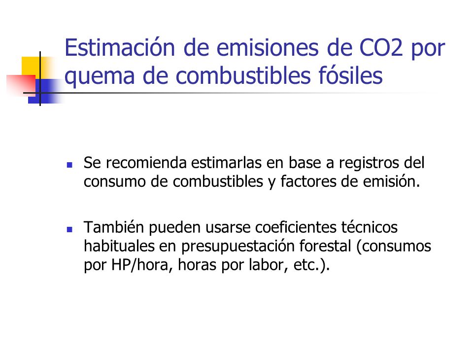 Estimación de emisiones de CO2 por quema de combustibles fósiles