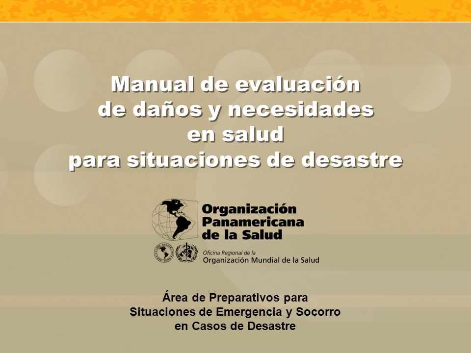 Área de Preparativos para Situaciones de Emergencia y Socorro