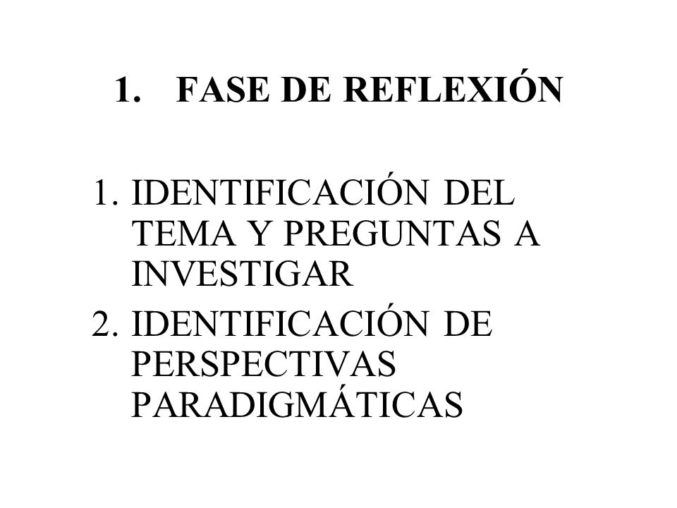 FASE DE REFLEXIÓN IDENTIFICACIÓN DEL TEMA Y PREGUNTAS A INVESTIGAR.