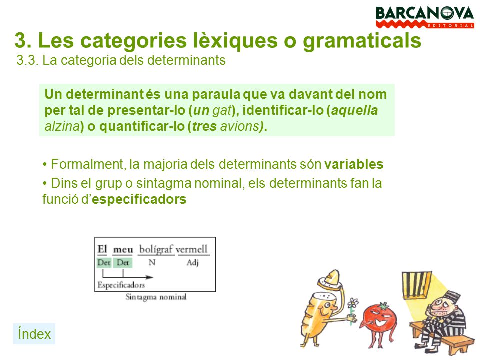 3. Les categories lèxiques o gramaticals