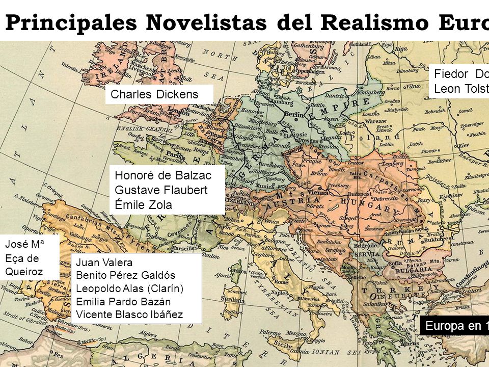 Principales Novelistas del Realismo Europeo