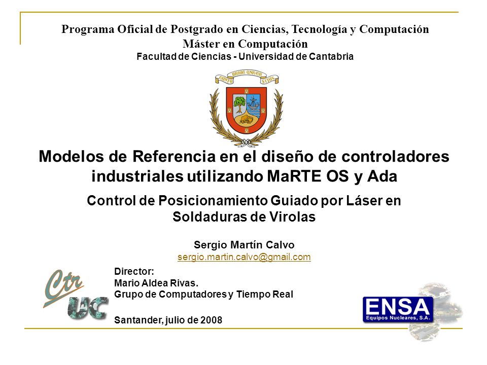 Módelos de Referencia en el Diseño de Controladores Industriales utilizando MaRTE OS y ADA
