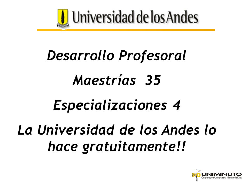 Desarrollo Profesoral Maestrías 35 Especializaciones 4