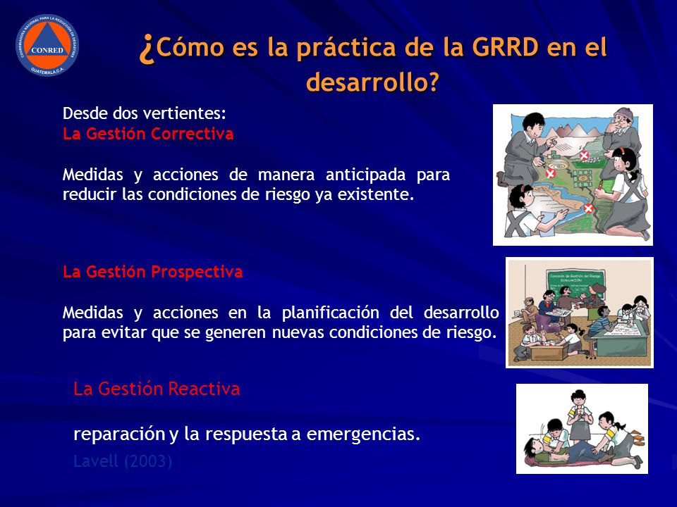 ¿Cómo es la práctica de la GRRD en el desarrollo