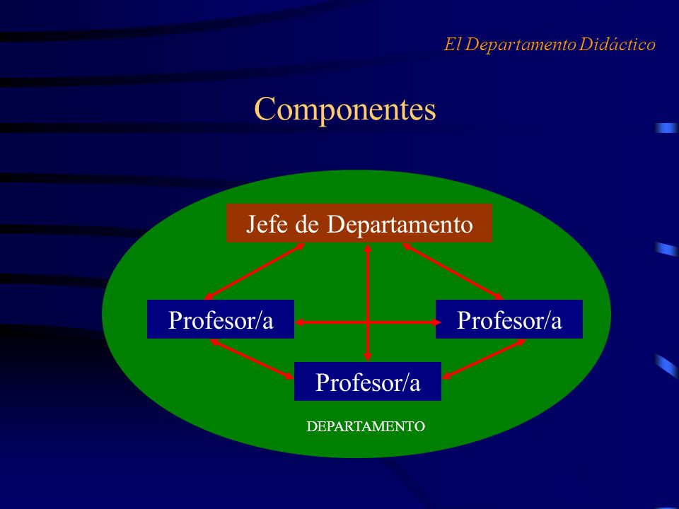 Componentes Jefe de Departamento Profesor/a Profesor/a Profesor/a