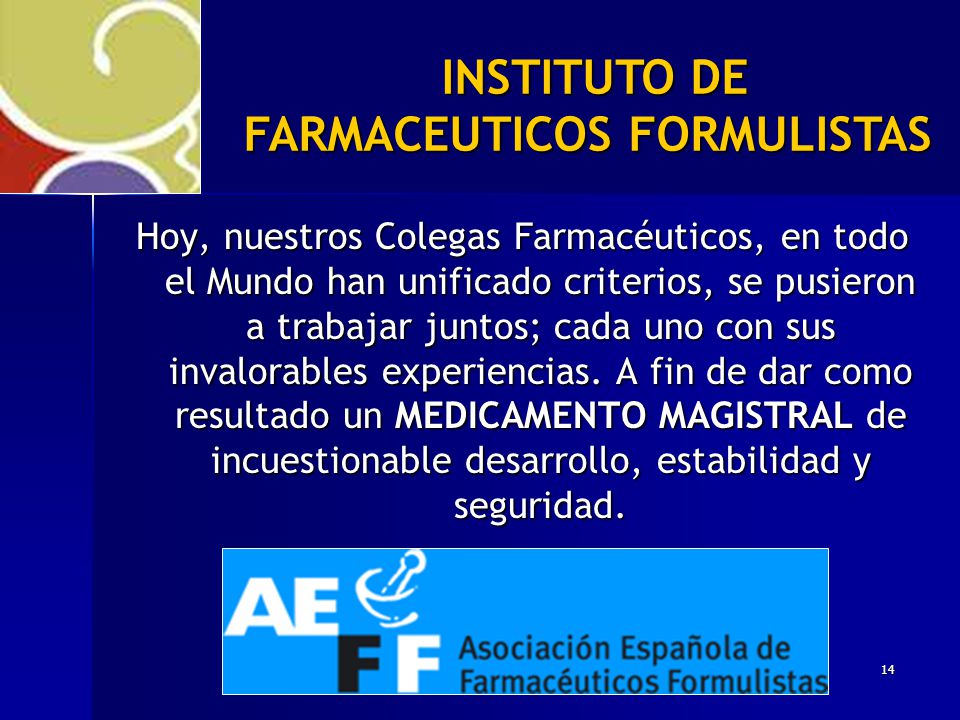INSTITUTO DE FARMACEUTICOS FORMULISTAS