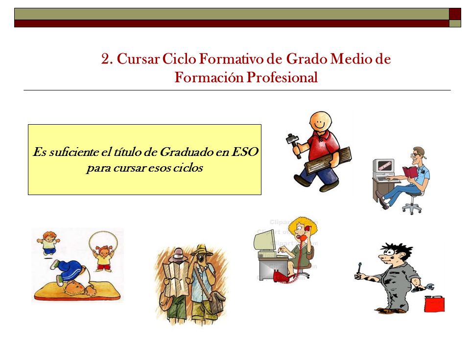2. Cursar Ciclo Formativo de Grado Medio de Formación Profesional