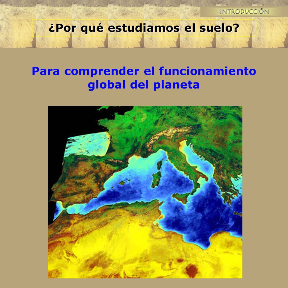 ¿Por qué estudiamos el suelo