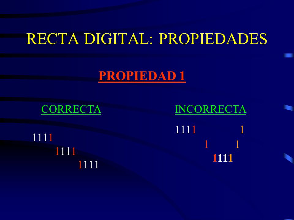 RECTA DIGITAL: PROPIEDADES
