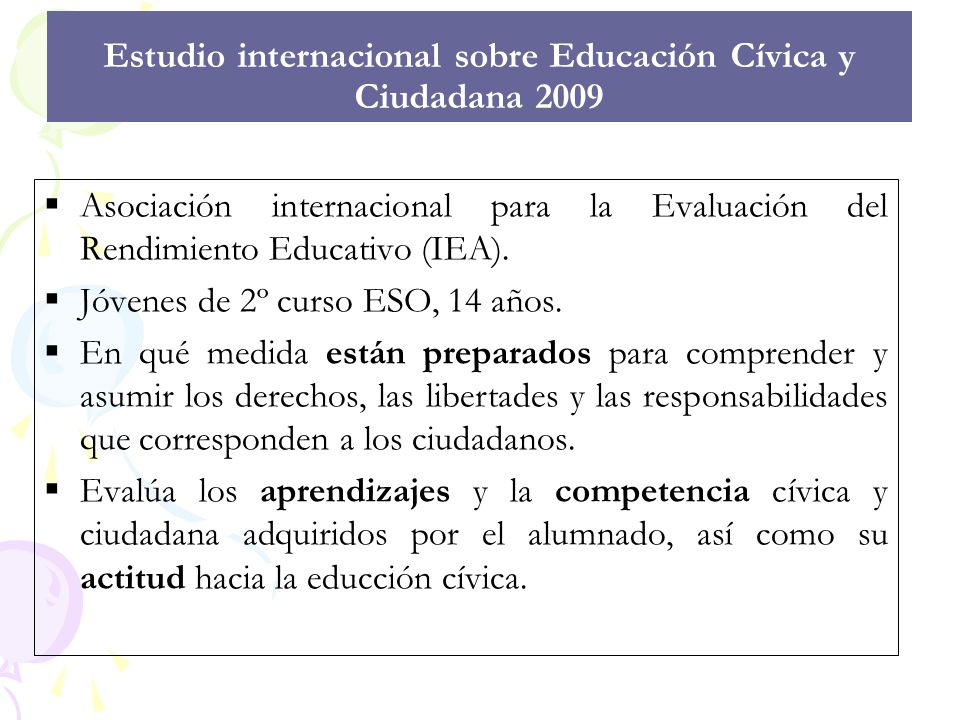 Estudio internacional sobre Educación Cívica y Ciudadana 2009