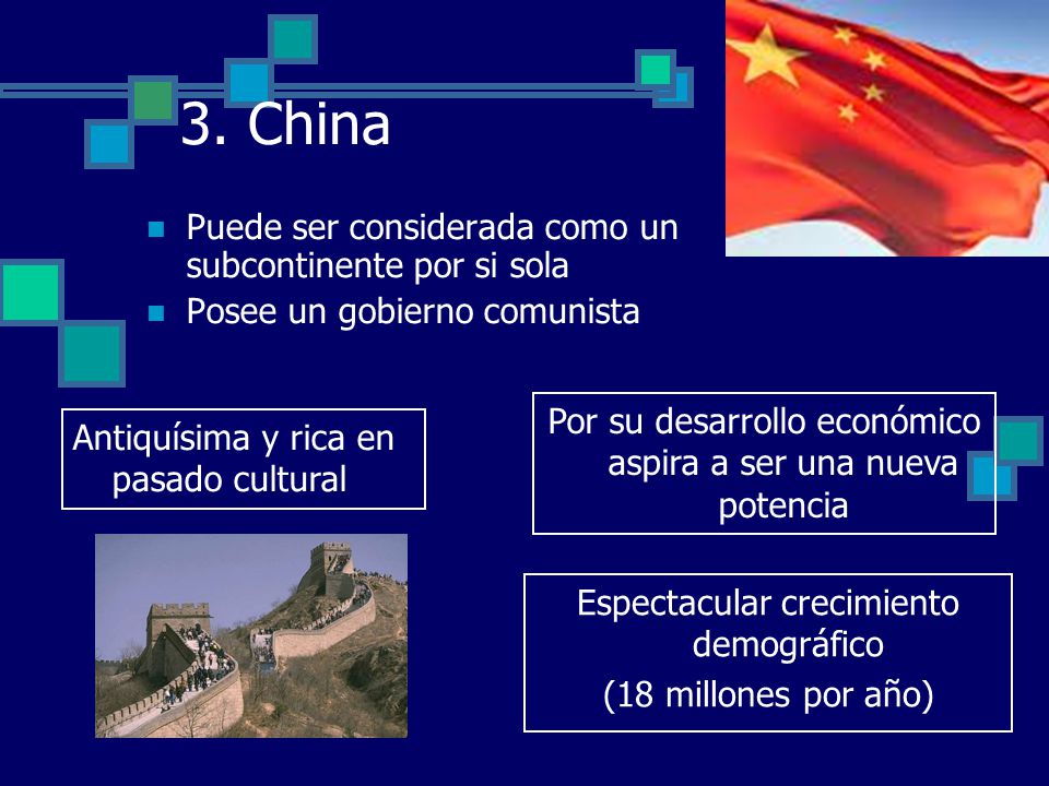 3. China Puede ser considerada como un subcontinente por si sola
