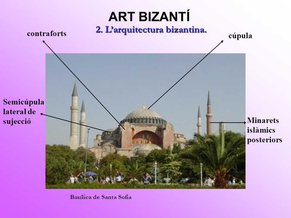 2. L’arquitectura bizantina. Basílica de Santa Sofia