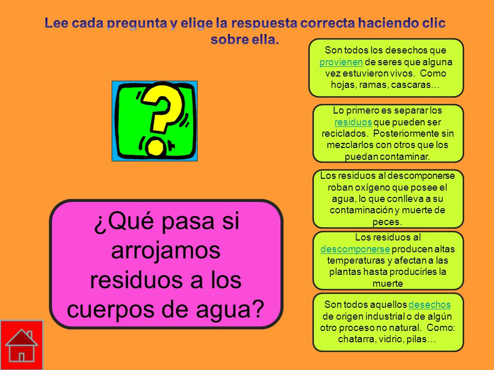 ¿Qué pasa si arrojamos residuos a los cuerpos de agua