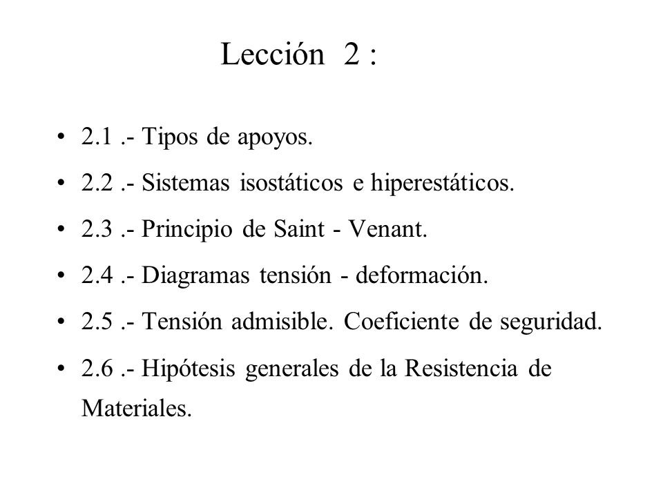 Lección 2 : Tipos de apoyos.