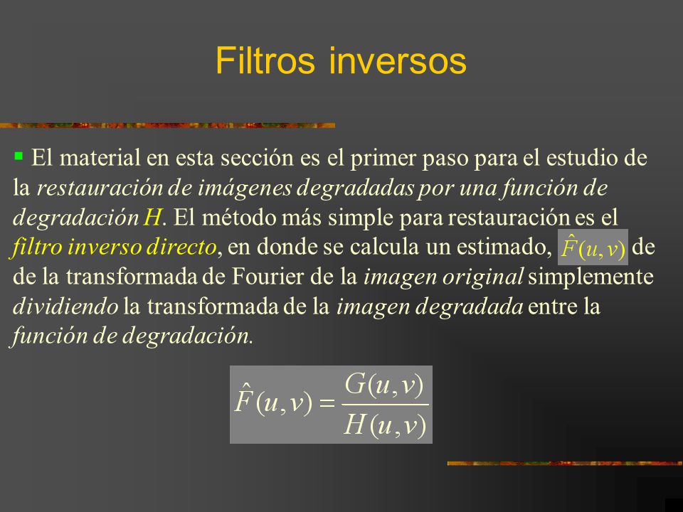 Filtros inversos