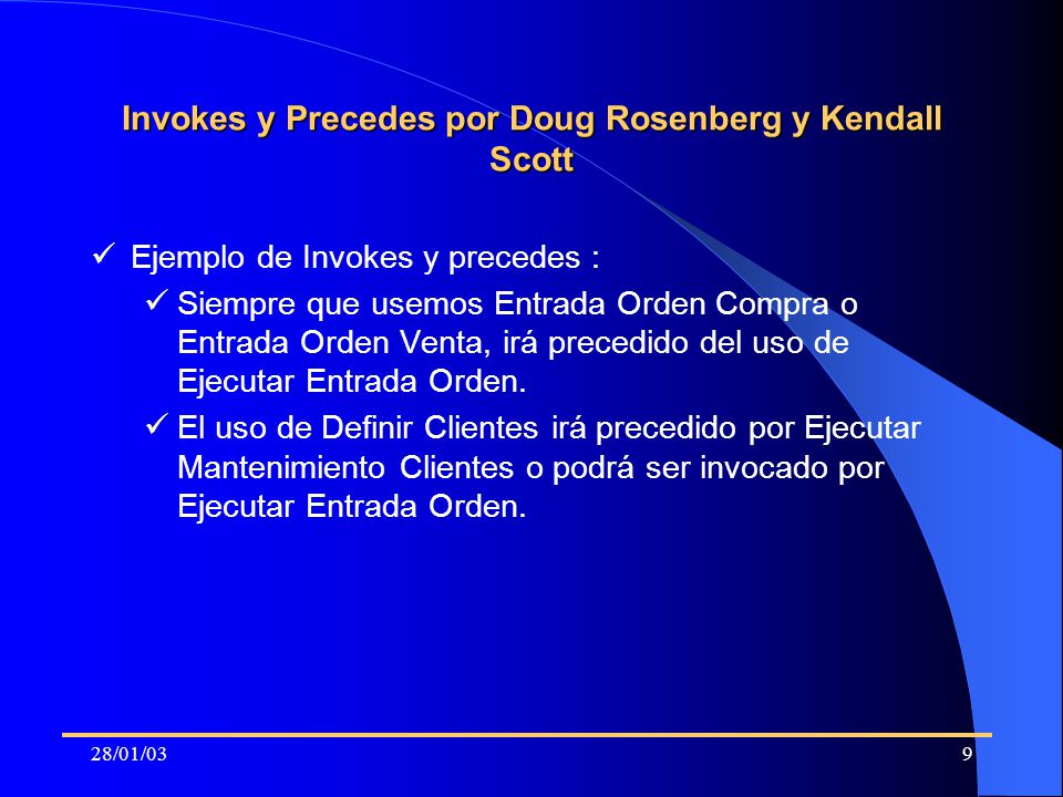 Invokes y Precedes por Doug Rosenberg y Kendall Scott