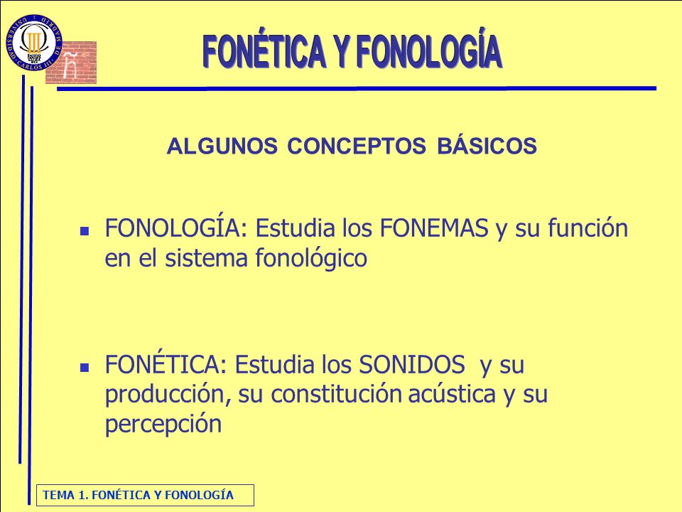 FONOLOGÍA: Estudia los FONEMAS y su función en el sistema fonológico