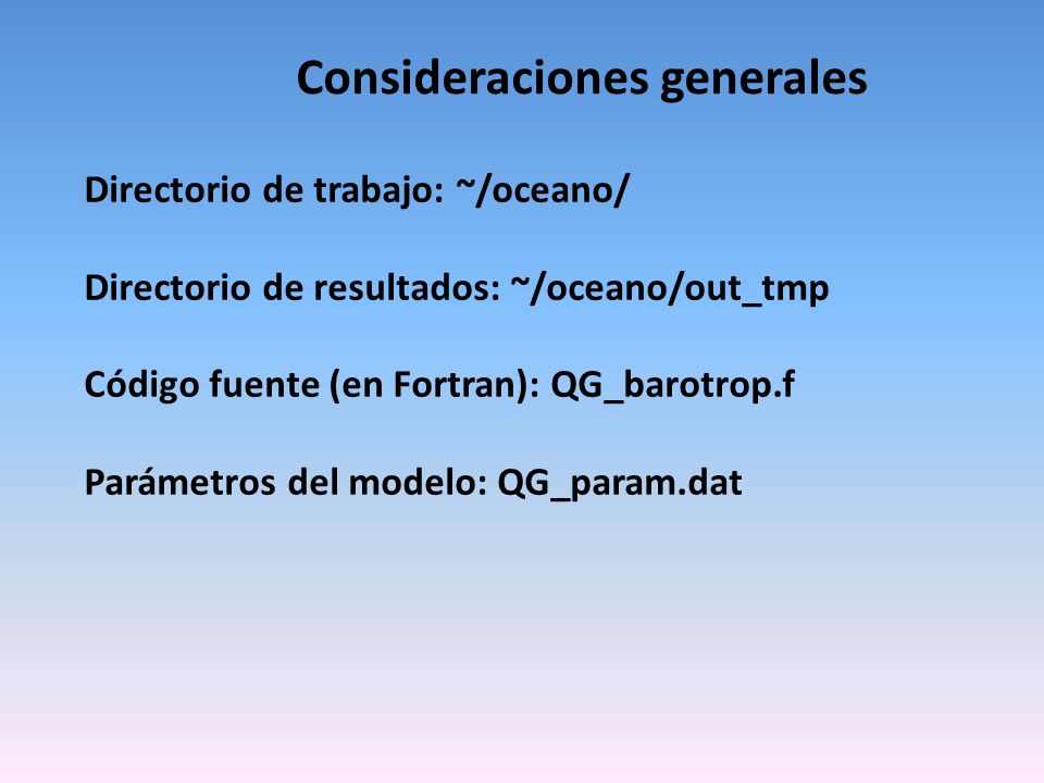 Consideraciones generales