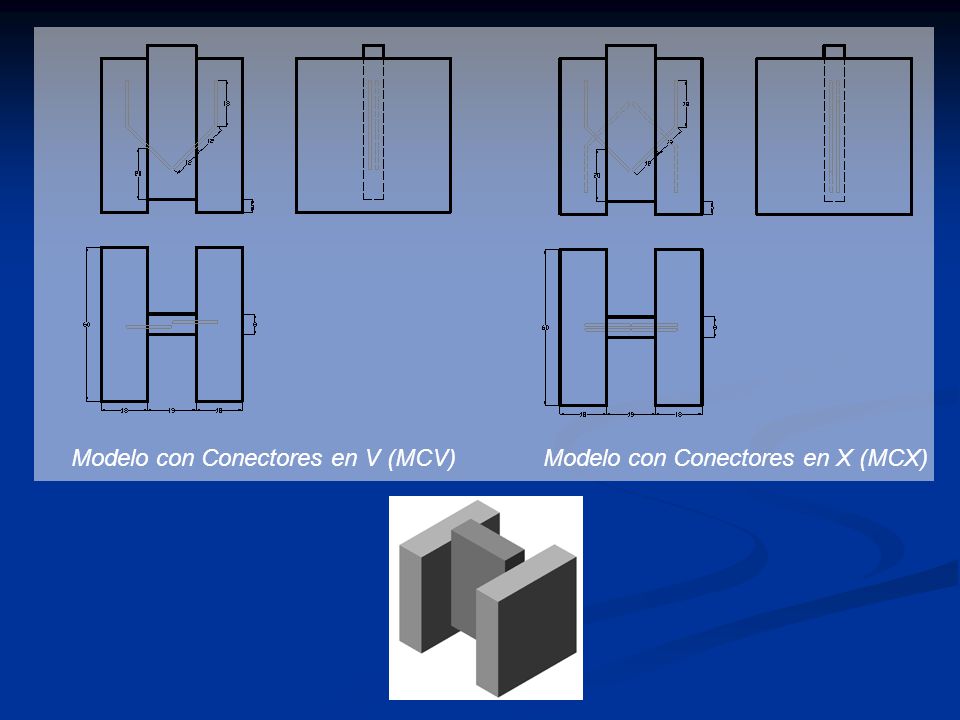 Modelo con Conectores en V (MCV) Modelo con Conectores en X (MCX)