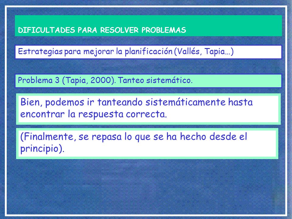 (Finalmente, se repasa lo que se ha hecho desde el principio).