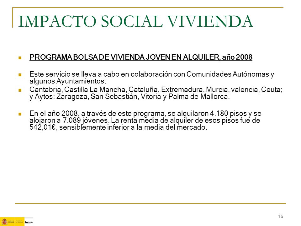IMPACTO SOCIAL VIVIENDA