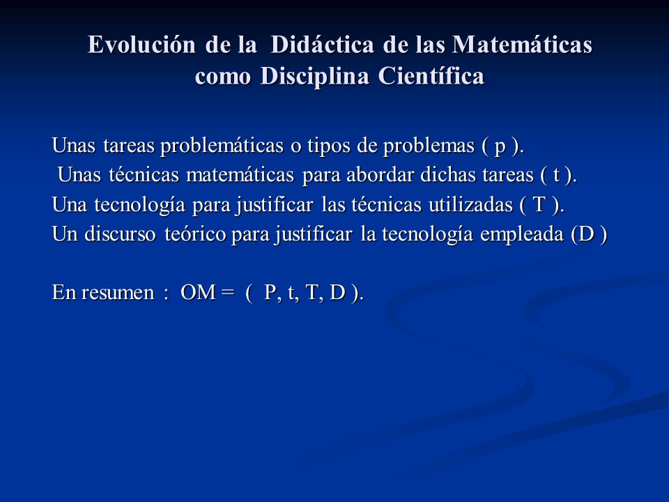 Evolución de la Didáctica de las Matemáticas como Disciplina Científica