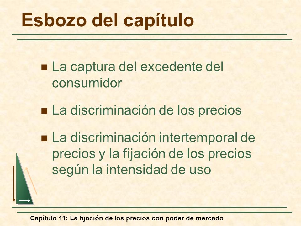 Esbozo del capítulo La captura del excedente del consumidor