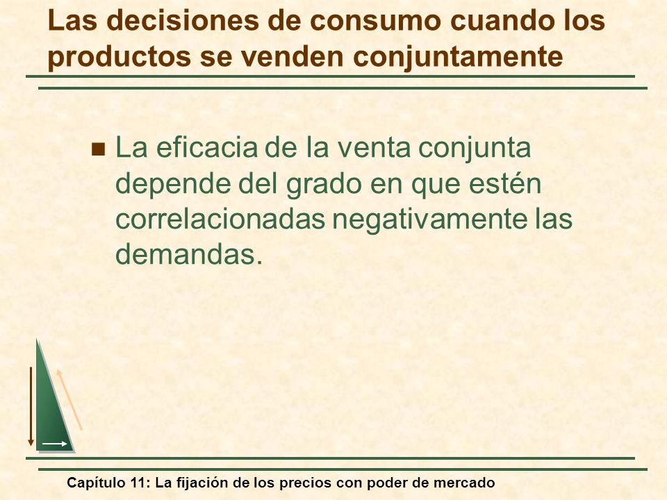Las decisiones de consumo cuando los productos se venden conjuntamente