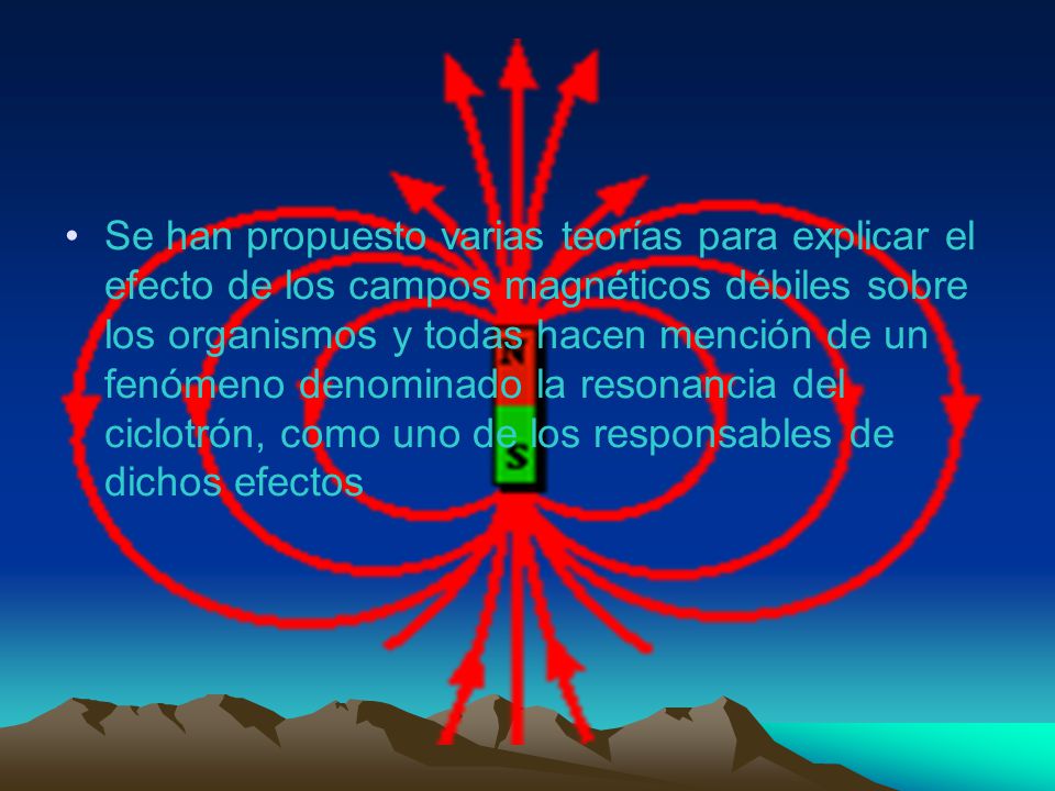 Se han propuesto varias teorías para explicar el efecto de los campos magnéticos débiles sobre los organismos y todas hacen mención de un fenómeno denominado la resonancia del ciclotrón, como uno de los responsables de dichos efectos