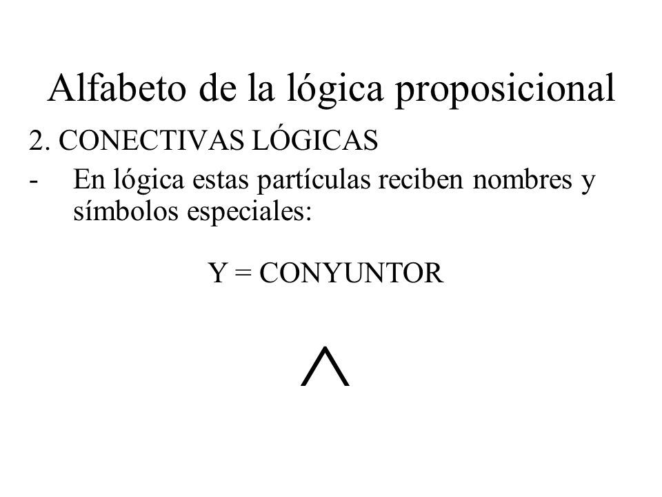 Alfabeto de la lógica proposicional