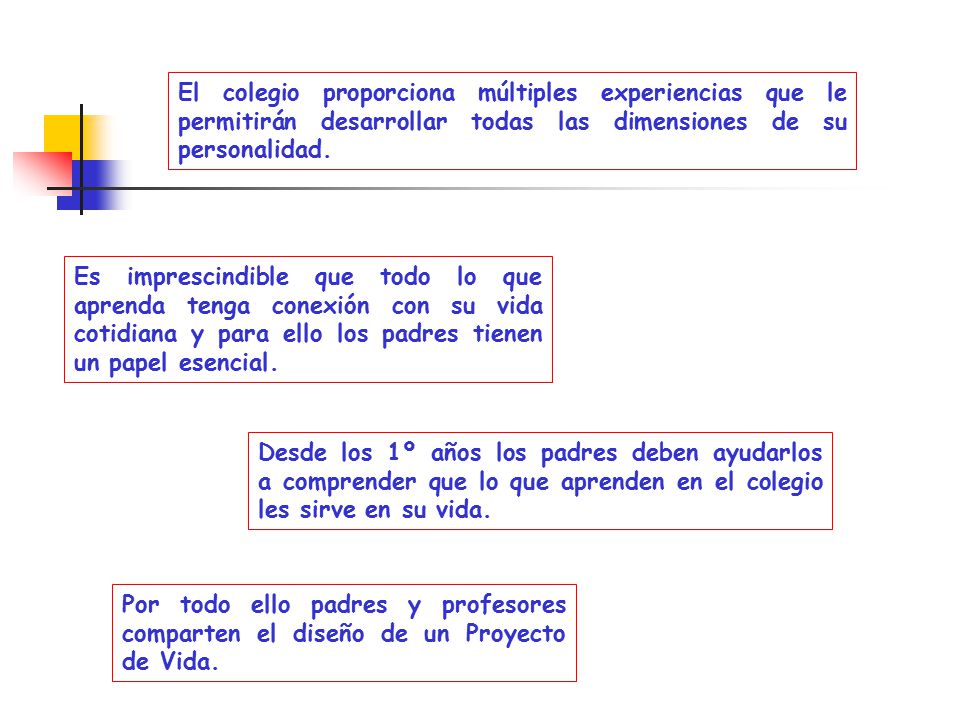 El colegio proporciona múltiples experiencias que le permitirán desarrollar todas las dimensiones de su personalidad.