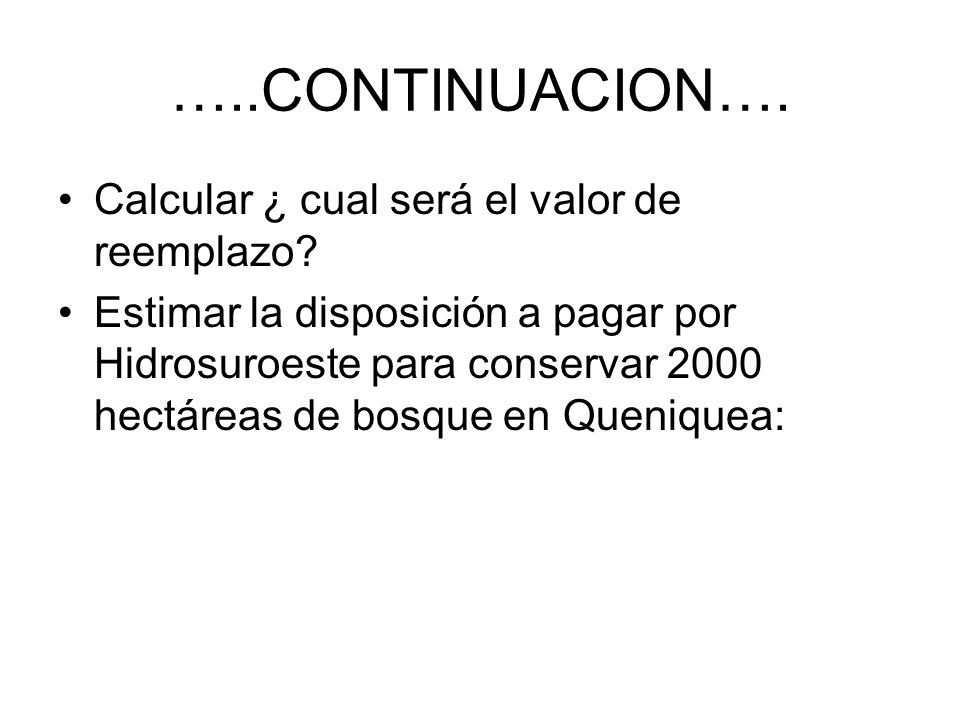 …..CONTINUACION…. Calcular ¿ cual será el valor de reemplazo