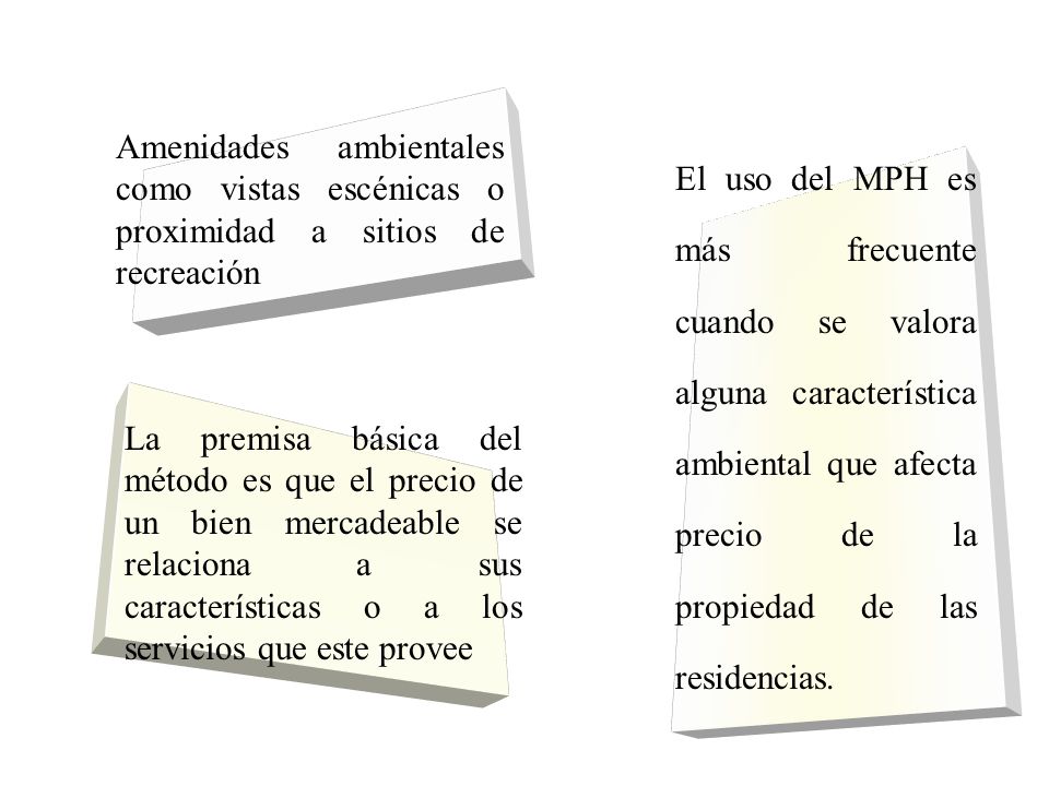 Amenidades ambientales como vistas escénicas o proximidad a sitios de recreación