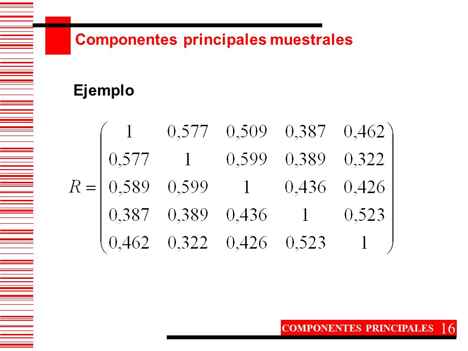 Componentes principales muestrales