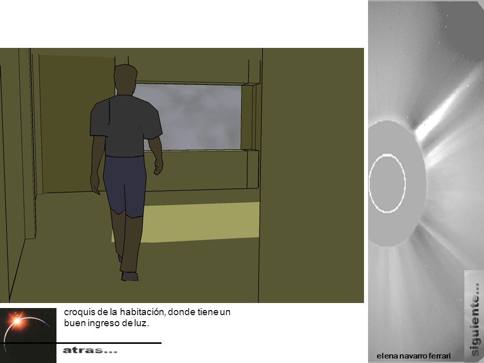croquis de la habitación, donde tiene un buen ingreso de luz.