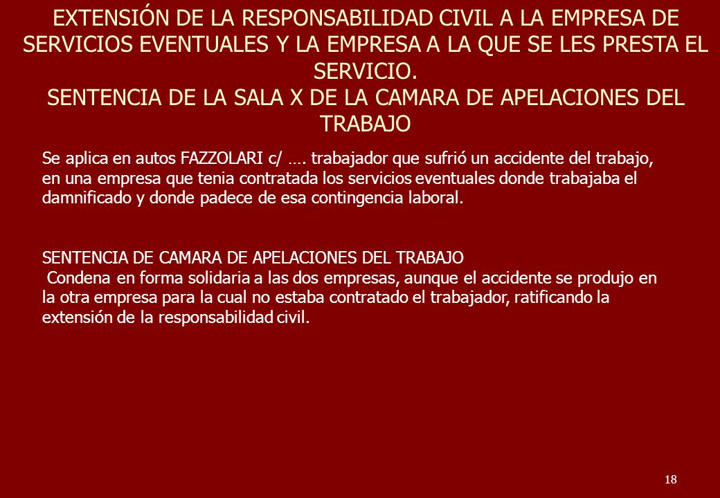 SENTENCIA DE LA SALA X DE LA CAMARA DE APELACIONES DEL TRABAJO