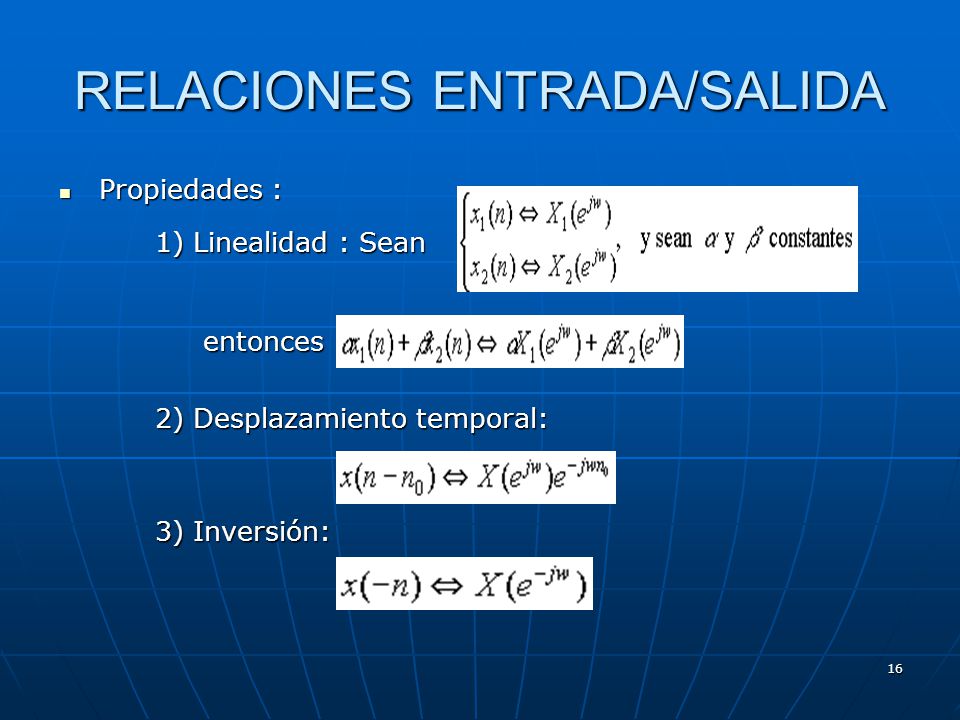 RELACIONES ENTRADA/SALIDA