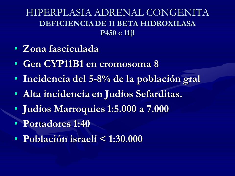 HIPERPLASIA ADRENAL CONGENITA DEFICIENCIA DE 11 BETA HIDROXILASA P450 c 11