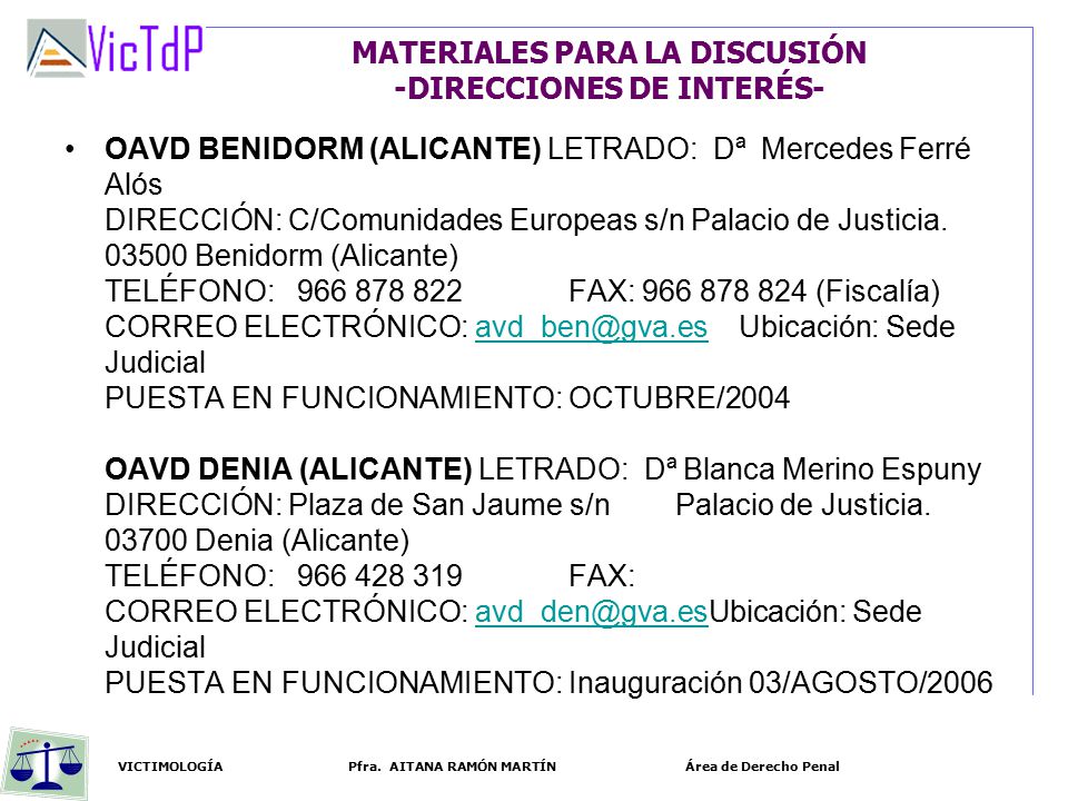 MATERIALES PARA LA DISCUSIÓN -DIRECCIONES DE INTERÉS-