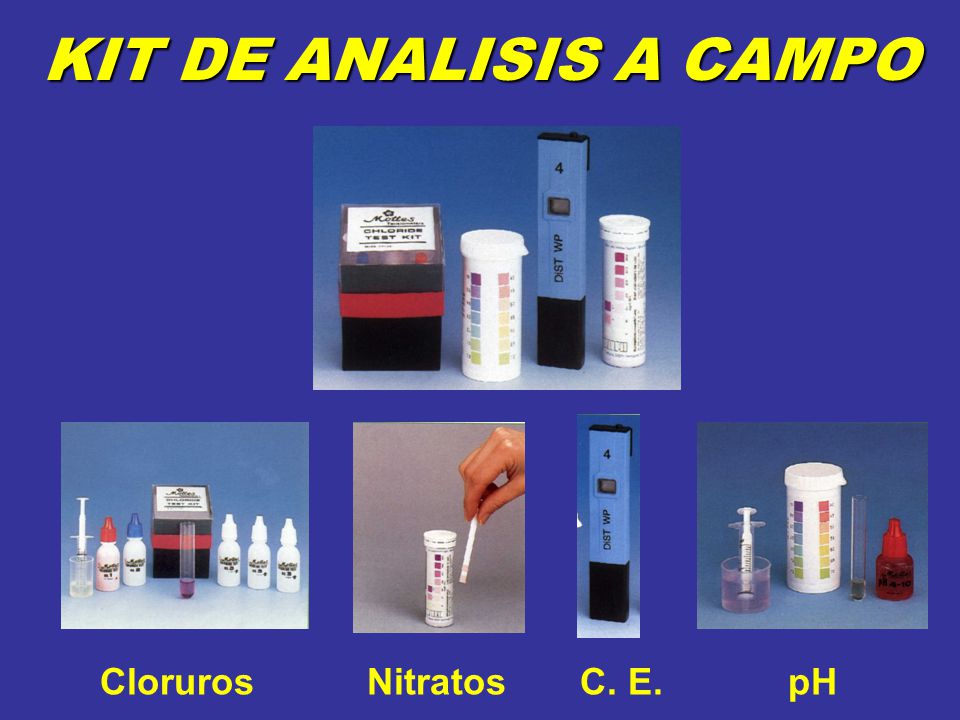 KIT DE ANALISIS A CAMPO Cloruros Nitratos C. E. pH