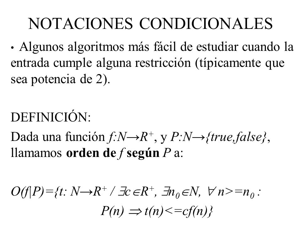 COMPARACIÓN DE ÓRDENES