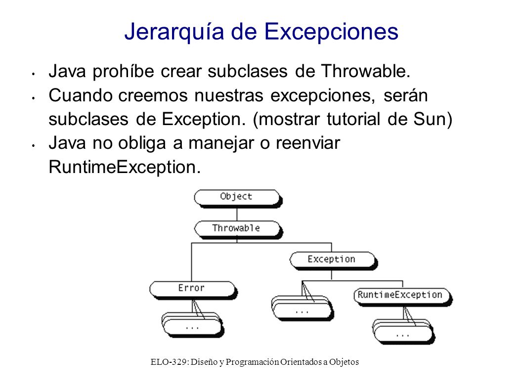 Jerarquía de Excepciones