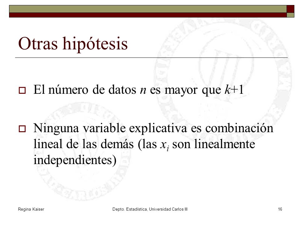 Depto. Estadística, Universidad Carlos III
