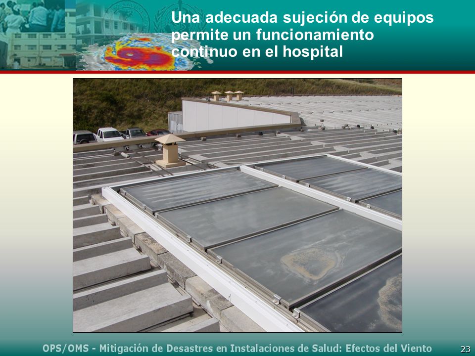 Una adecuada sujeción de equipos permite un funcionamiento continuo en el hospital